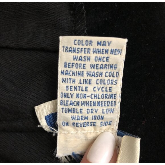 Vintage Black Velvet Pencil Skirt Women’s Size 14 Witchy Grunge Dark Romantic - Picture 5 of 8